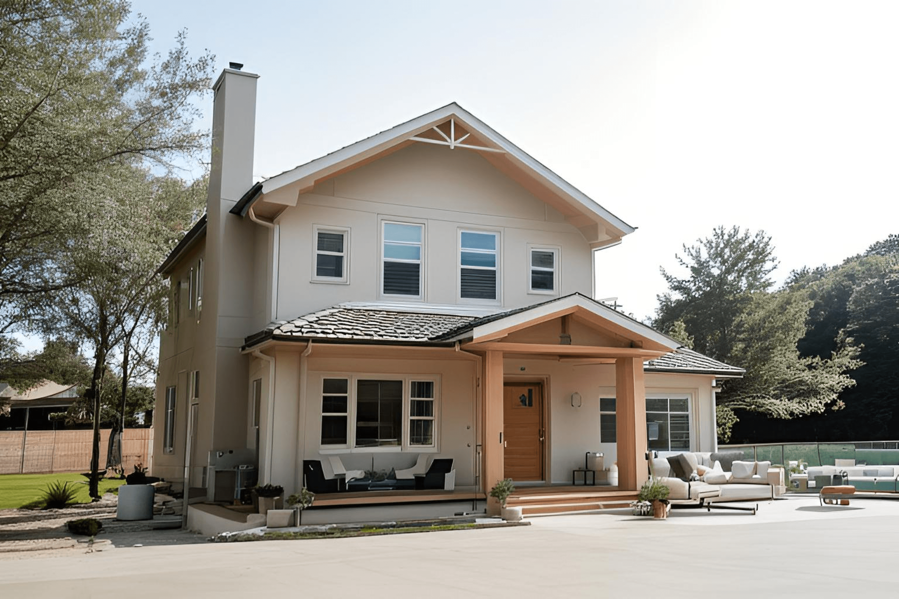 Exterior renovation concept of the same house