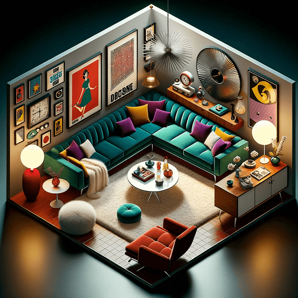 Living Room in Vintage Style