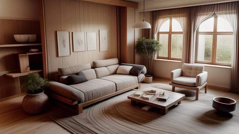 Japandi Living Room Design Ideas example