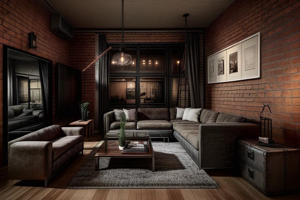 Industrial Living Room Design Ideas example 4