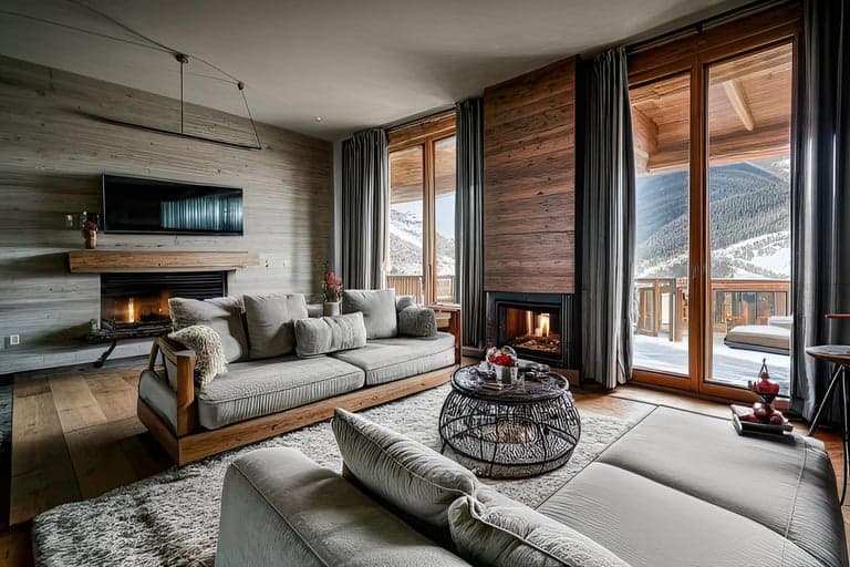 Ski Chalet Living Room Design Ideas example